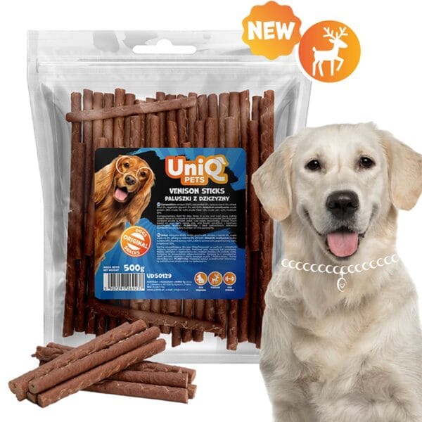 5802-1 Uniq 500gr Λιχουδιά για Σκύλους Μαλακά Στικς με Ελάφι