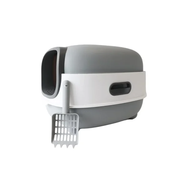 Λεκάνες Υγιεινής Uniq Τουαλέτα Γάτας Κλειστή με Φτυαράκι Γκρι