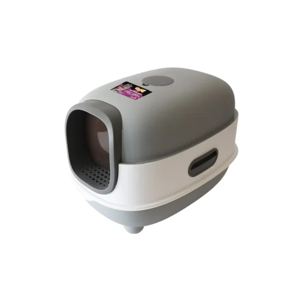 Λεκάνες Υγιεινής Uniq Τουαλέτα Γάτας Κλειστή με Φτυαράκι Γκρι