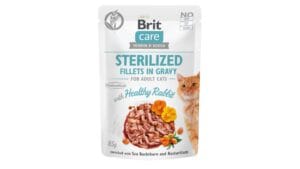 Υγρή Τροφή Brit Care® Cat Pouches Fillets In Gravy Rabbit for Sterilised 85gr