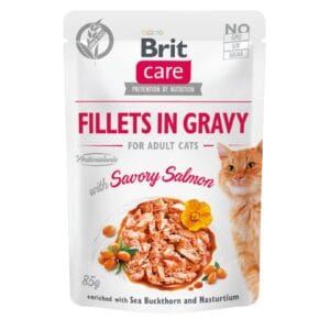 Υγρή Τροφή Brit Care® Cat Pouches Fillets In Gravy Salmon 85gr