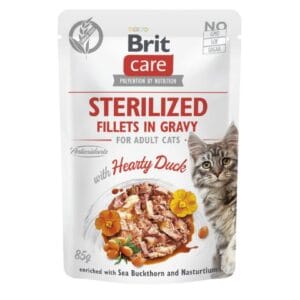 Υγρή Τροφή Brit Care® Cat Pouches Fillets In Gravy Sterilised Duck 85gr