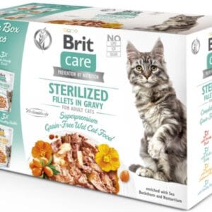 Υγρή Τροφή Brit Care® Cat Pouches Fillets In Gravy Sterilised Flavour Box 12x85gr