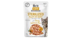 Υγρή Τροφή Brit Care® Cat Pouches Fillets In Gravy Sterilised Salmon & Tuna 85gr