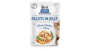 Υγρή Τροφή Brit Care® Cat Pouches Fillets In Jelly Chicken & Cheese with Carrot & Rosemary 85gr