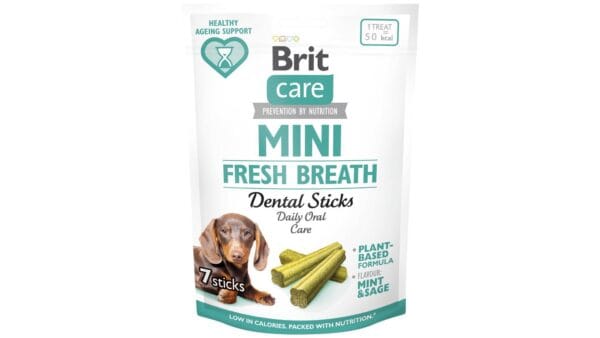 Brit Care Mini® Dog Dental Sticks Fresh Breath 120gr 7τμχ Λιχουδιές Για Σκύλους Brit Care Mini® Dog Dental Sticks Fresh Breath 120gr 7τμχ