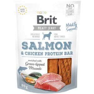 Λιχουδιές Για Σκύλους Brit® Dog Snack Jerky Protein Bar Salmon 80gr