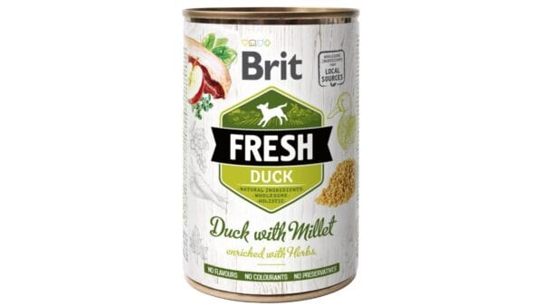 Brit Fresh® Dog Duck With Millet 400gr Υγρή Τροφή Brit Fresh® Dog Duck With Millet 400gr