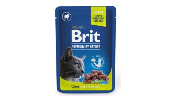 Υγρή Τροφή Brit Premium By Nature® Cat Pouches Lamb Sterilised 100gr