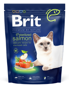 Ξηρά Τροφή Brit Premium By Nature® Cat Sterilized Salmon 300 gr 1.5 kg