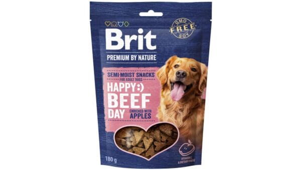 Brit Premium By Nature® Dog Semi-Moist Snacks Happy Beef with Apples 180gr Λιχουδιές Για Σκύλους Brit Premium By Nature® Dog Semi-Moist Snacks Happy Beef with Apples 180gr