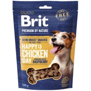 Λιχουδιές Για Σκύλους Brit Premium By Nature® Dog Semi-Moist Snacks Happy Chicken with Rasberry 180gr