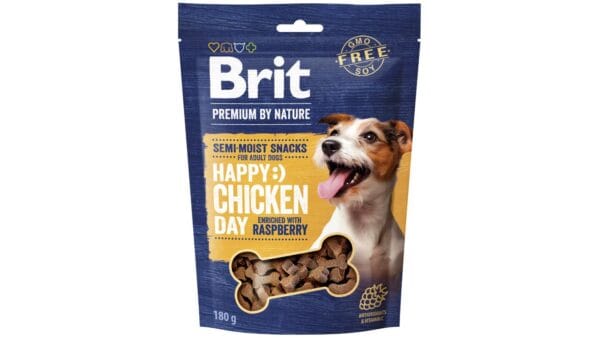 Brit Premium By Nature® Dog Semi-Moist Snacks Happy Chicken with Rasberry 180gr Λιχουδιές Για Σκύλους Brit Premium By Nature® Dog Semi-Moist Snacks Happy Chicken with Rasberry 180gr
