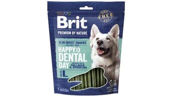 Brit Premium By Nature® Dog Semi-Moist Snacks Happy Dental with Collagen & Spirulina L 250gr Λιχουδιές Για Σκύλους Brit Premium By Nature® Dog Semi-Moist Snacks Happy Dental with Collagen & Spirulina L 250gr