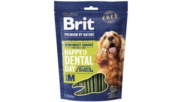 Brit Premium By Nature® Dog Semi-Moist Snacks Happy Dental with Collagen & Spirulina M 180gr Λιχουδιές Για Σκύλους Brit Premium By Nature® Dog Semi-Moist Snacks Happy Dental with Collagen & Spirulina M 180gr