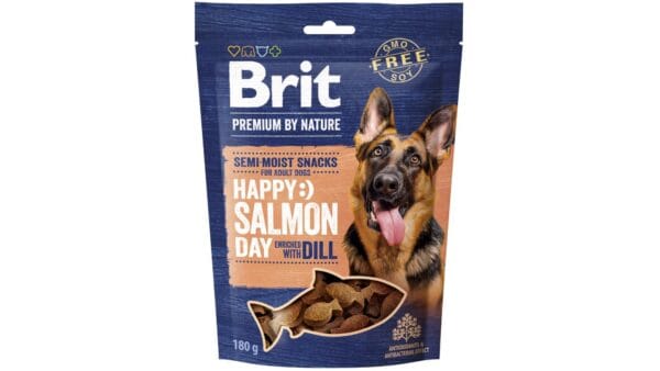 Brit Premium By Nature® Dog Semi-Moist Snacks Happy Salmon with Dill 180gr Λιχουδιές Για Σκύλους Brit Premium By Nature® Dog Semi-Moist Snacks Happy Salmon with Dill 180gr