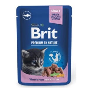 Υγρή Τροφή Brit Premium By Nature® Kitten Pouches White Fish 100gr