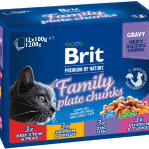 Υγρή Τροφή Brit Premium® Cat Pouches Family 12x100gr