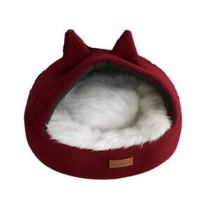 Robert Shop Collection Κρεβάτι Κατοικιδίων με Αυτάκια Μπορντώ