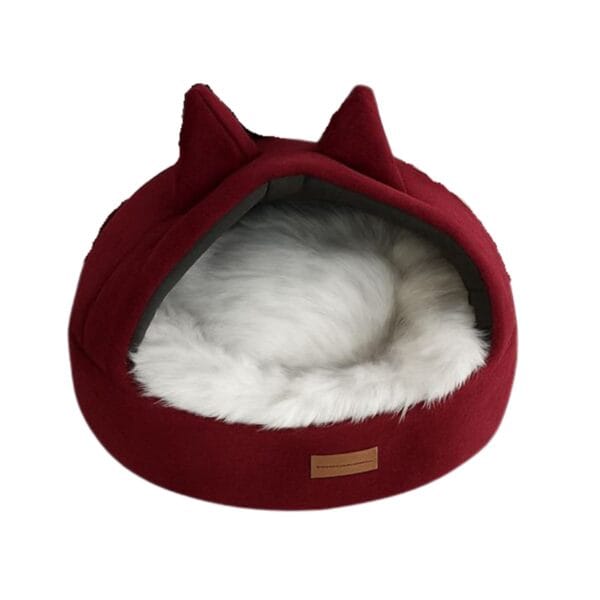 Robert Shop Collection Κρεβάτι Κατοικιδίων με Αυτάκια Μπορντώ