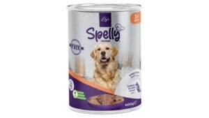 Υγρή Τροφή Spelly Premium 400gr για Ενήλικους Σκύλους Πατέ Σολομός 12 τμχ