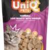 Uniq 50gr Λιχουδιά για Γάτες για Τριχόμπαλες Μαλακές Καρδιές με Κοτόπουλο