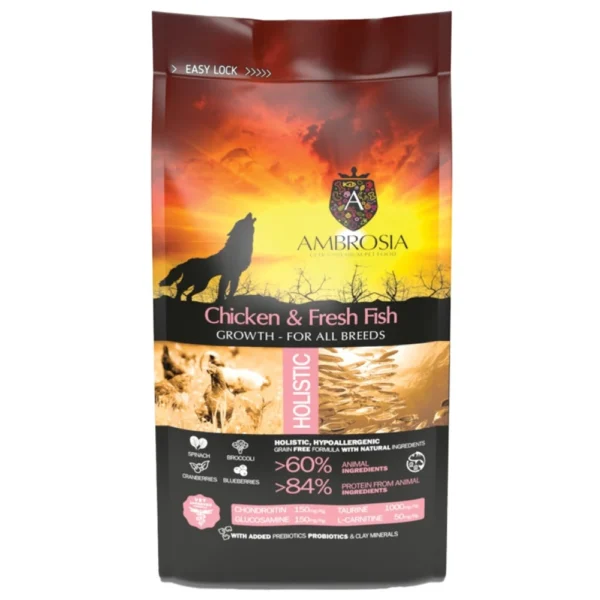 AMBROSIA GRAIN FREE PUPPY REGULAR CHICKEN & FISH