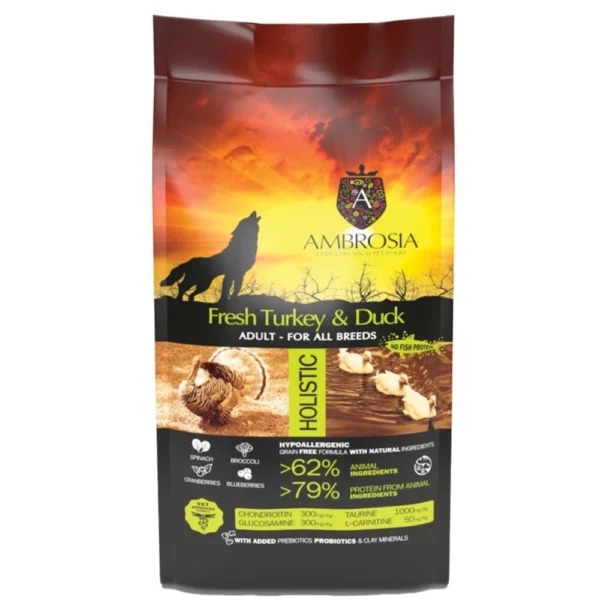 AMBROSIA GRAIN FREE ADULT FRESH ΓΑΛΟΠΟΥΛΑ & ΠΑΠΙΑ