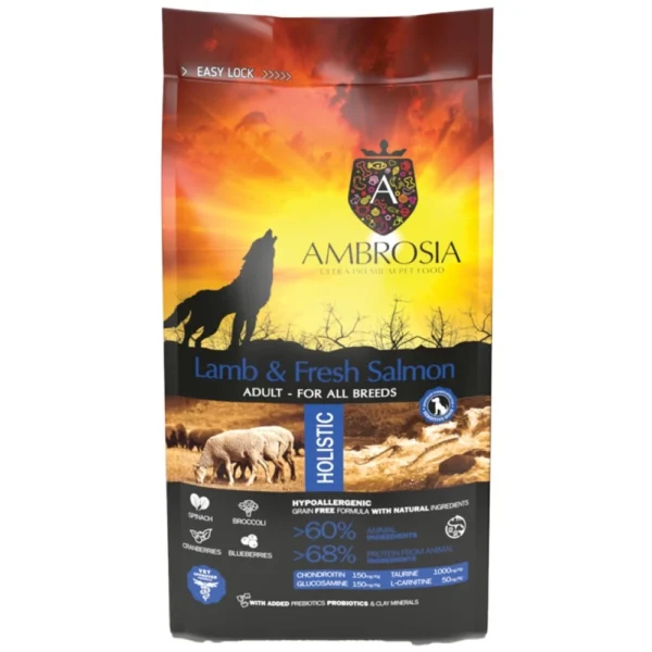 AMBROSIA GRAIN FREE ADULT LAMB & SALMON