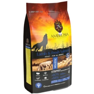 Ξηρά Τροφή AMBROSIA GRAIN FREE ADULT LAMB & SALMON 2 kg 12 kg