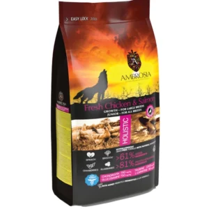 Ξηρά Τροφή AMBROSIA GRAIN FREE PUPPY LARGE ΚΟΤΟΠΟΥΛΟ & ΣΟΛΟΜΟ 2 kg 12 kg