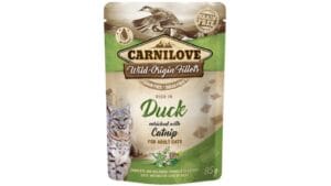 Υγρή Τροφή Carnilove® Cat Pouches Duck enriched with Catnip 85gr