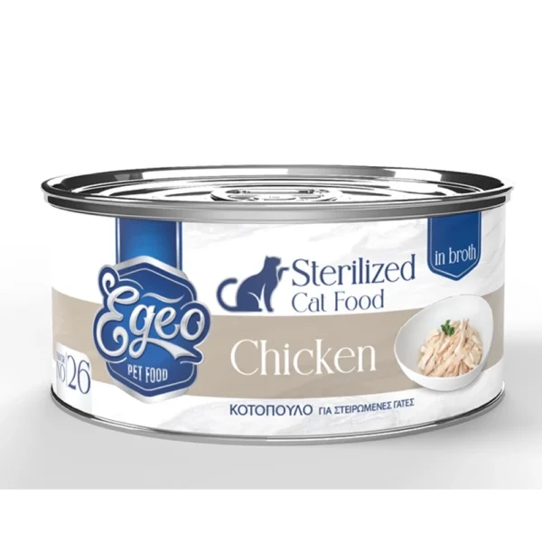 EGEO CAT STERILIZED ΣΤΗΘΟΣ ΚΟΤΟΠΟΥΛΟ ΣΕ ΖΩΜΟ 70gr Υγρή Τροφή EGEO CAT STERILIZED ΣΤΗΘΟΣ ΚΟΤΟΠΟΥΛΟ ΣΕ ΖΩΜΟ 70gr