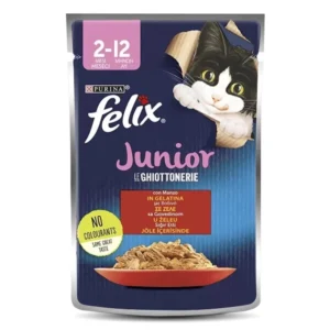 Υγρή Τροφή FELIX LeGhiottonerie JUNIOR σε Ζελέ με Βοδινό 85gr