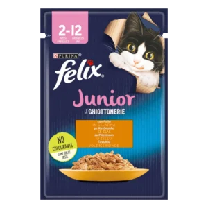 Υγρή Τροφή FELIX LeGhiottonerie JUNIOR σε Ζελέ με Κοτόπουλο 85gr