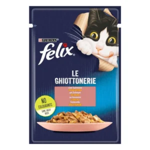 Υγρή Τροφή FELIX LeGhiottonerie σε Ζελέ με Σολομό 85GR