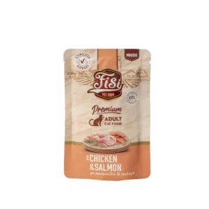 FISI CAT ADULT ΚΟΤΟΠΟΥΛΟ & ΣΟΛΟΜΟΣ 80gr Υγρή Τροφή FISI CAT ADULT ΚΟΤΟΠΟΥΛΟ & ΣΟΛΟΜΟΣ 80gr