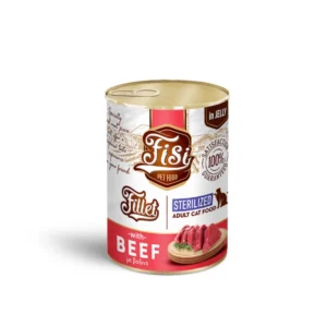 Υγρή Τροφή FISI FILLET CAT ADULT ΜΟΣΧΑΡΙ ΣΕ ΖΕΛΕ STERILIZED 400gr