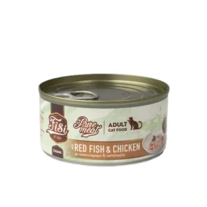 Υγρή Τροφή FISI PURE MEAT CAT ADULT ΚΟΚΚΙΝΟΨΑΡΟ & ΚΟΤΟΠΟΥΛΟ 170gr