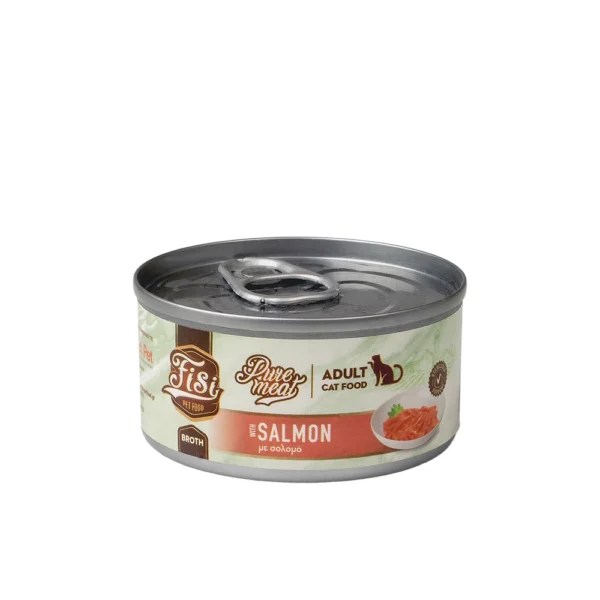 FISI PURE MEAT CAT ADULT ΣΟΛΟΜΟΣ 80gr Υγρή Τροφή FISI PURE MEAT CAT ADULT ΣΟΛΟΜΟΣ 80gr