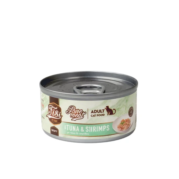 FISI PURE MEAT CAT ADULT ΤΟΝΟΣ & ΓΑΡΙΔΕΣ 80gr Υγρή Τροφή FISI PURE MEAT CAT ADULT ΤΟΝΟΣ & ΓΑΡΙΔΕΣ 80gr