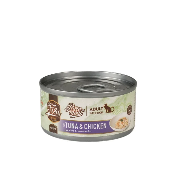 FISI PURE MEAT CAT ADULT ΤΟΝΟΣ & ΚΟΤΟΠΟΥΛΟ 80gr Υγρή Τροφή FISI PURE MEAT CAT ADULT ΤΟΝΟΣ & ΚΟΤΟΠΟΥΛΟ 80gr