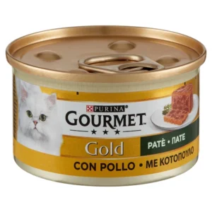 Υγρή Τροφή GOURMET GOLD ΠΑΤΕ με Κοτόπουλο 85GR