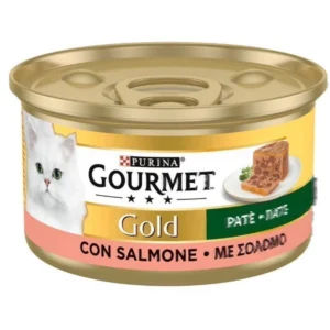 Υγρή Τροφή GOURMET GOLD ΠΑΤΕ με Σολομό 85gr