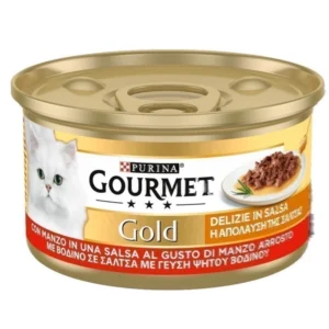 Υγρή Τροφή GOURMET GOLD SAUCE DELIGHT με Μοσχάρι 85gr