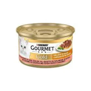Υγρή Τροφή GOURMET GOLD SAUCE DELIGHT με Σολομό 85gr