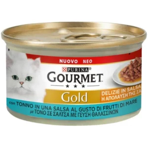 Υγρή Τροφή GOURMET GOLD SAUCE DELIGHT με Τόνο 85gr