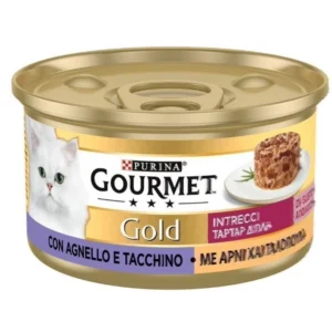 Υγρή Τροφή GOURMET GOLD ΤΑΡΤΑΡ με Αρνί & Γαλοπούλα 85gr