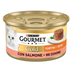 Υγρή Τροφή GOURMET GOLD ΤΑΡΤΑΡ με Σολομό 85gr