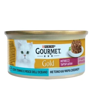 Υγρή Τροφή GOURMET GOLD ΤΑΡΤΑΡ με Τόνο & Ψάρια Ωκεανού 85gr